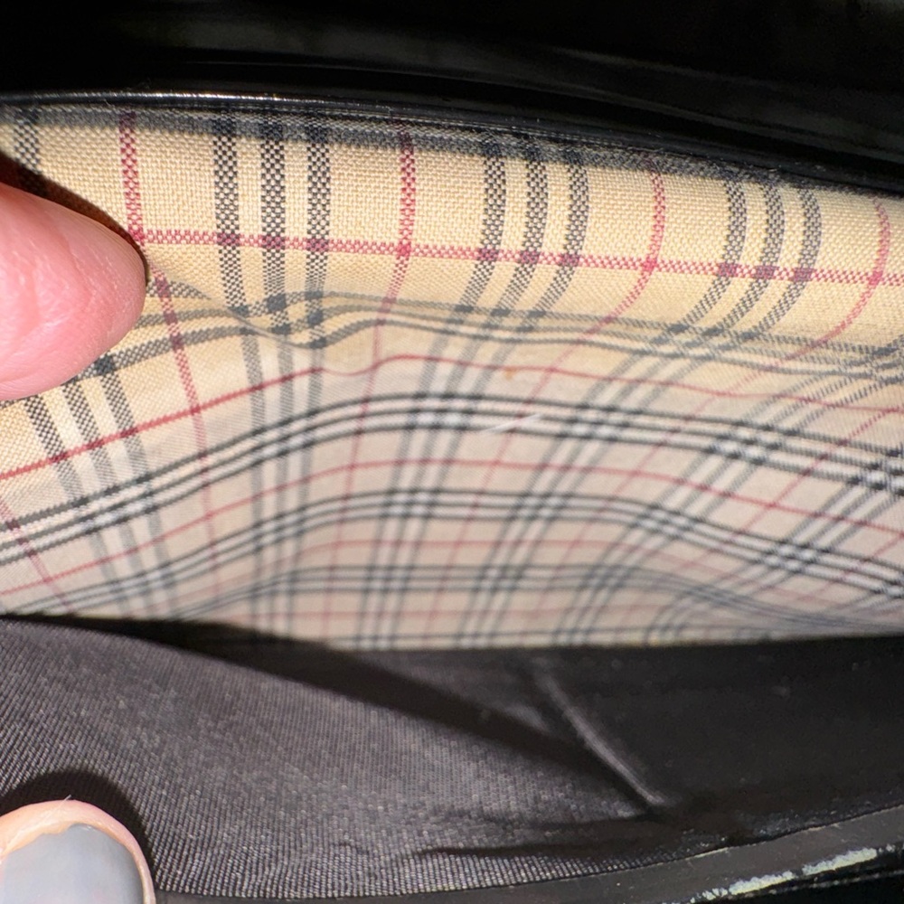 Burberry Black wallet  with Plaid Lining